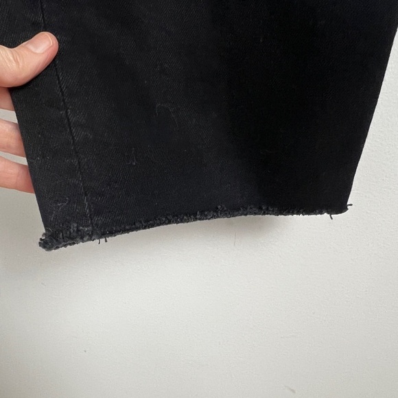 NEW Everlane Black Cotton The Way-High In Coal Raw Hem Straight Leg Jeans 28T - Picture 10 of 12